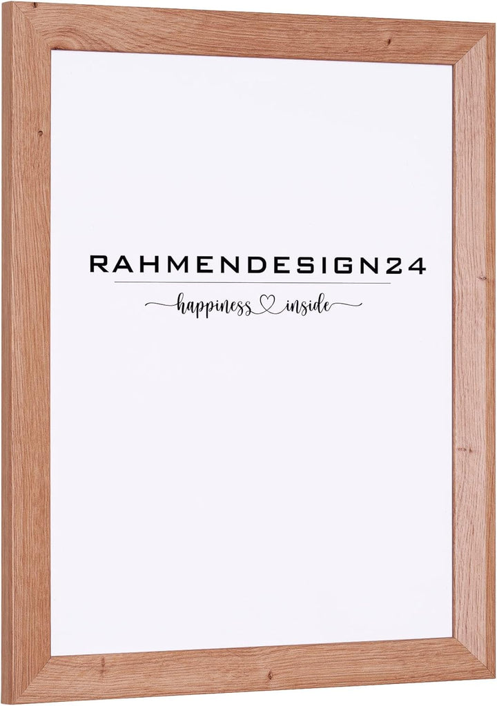 Rahmendesign24 Bilderrahmen Rio 50x60 Eiche Natur Fotorahmen, Wechselrahmen, Posterrahmen, Puzzlerah