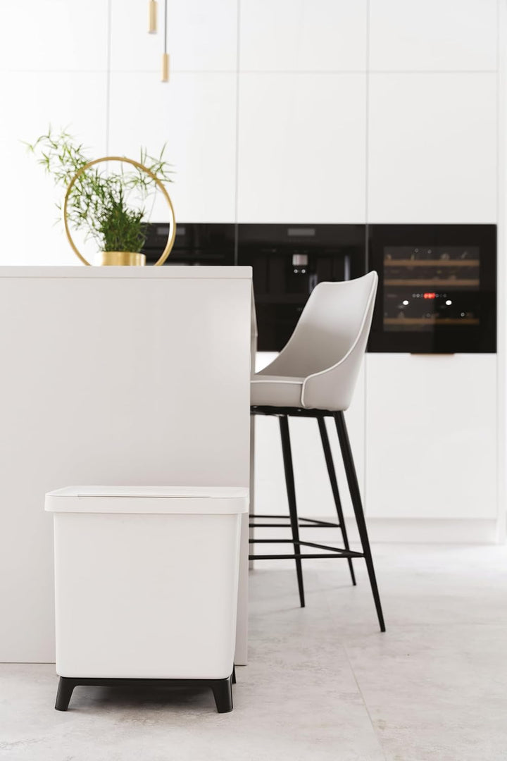 YourCasa® Mülleimer 2 Fächer [20L] im exklusiven Design Mülltrennsystem - Mülleimer Küche mit Deckel