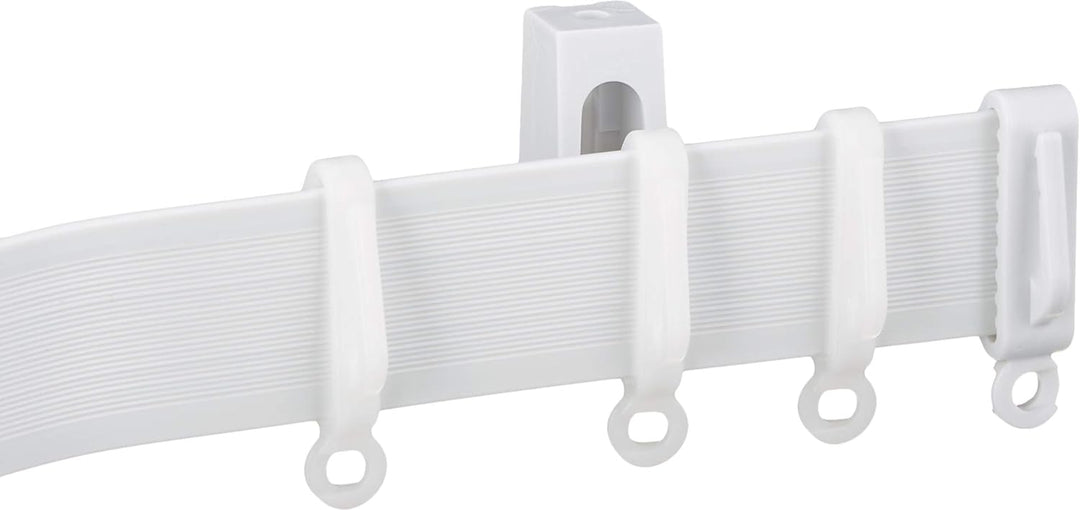 GARDINIA Vorhangschienen-Set Flexline, Vorhangschiene, 12 Träger für Decken- oder Wandmontage, 4 End