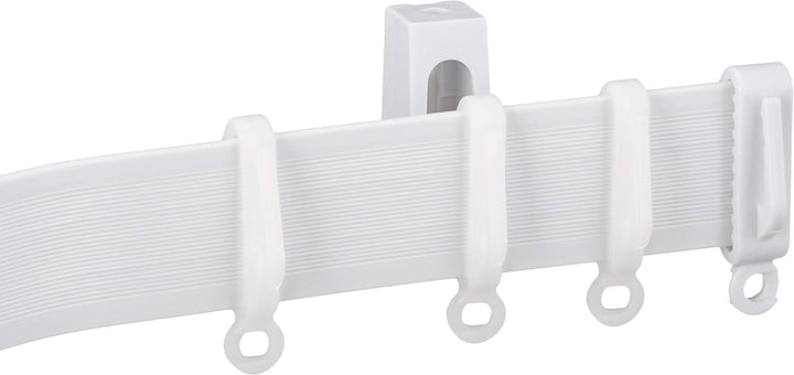 GARDINIA Vorhangschienen-Set Flexline, Vorhangschiene, 12 Träger für Decken- oder Wandmontage, 4 End