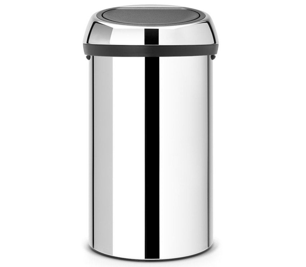 Brabantia 402609 Touch Bin Abfalleimer 60 l, Brilliant Steel 60 Liter Brilliant Steel, 60 Liter Bril