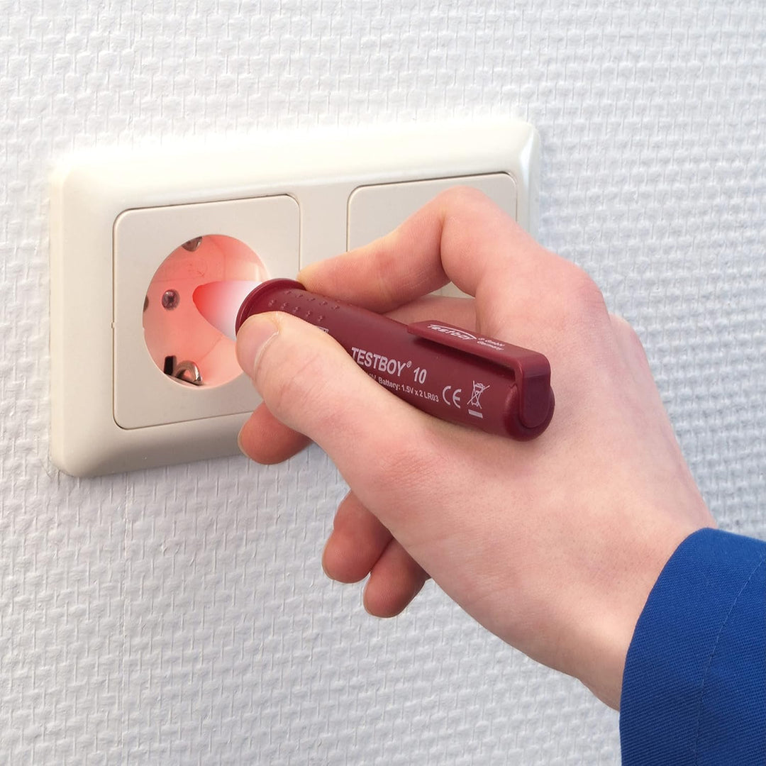 Testboy 10 berührungsloser Spannungstester ab 110 V AC mit optischer Anzeige (Volt Detektor, kapazit