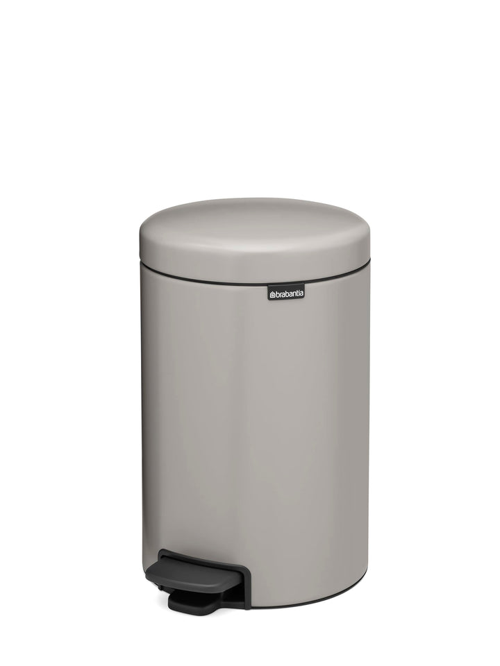 Brabantia NewIcon Tretmülleimer, 12L – Soft Grey | Mülleimer mit Soft-Close-Deckel &amp; Leichtgängigem