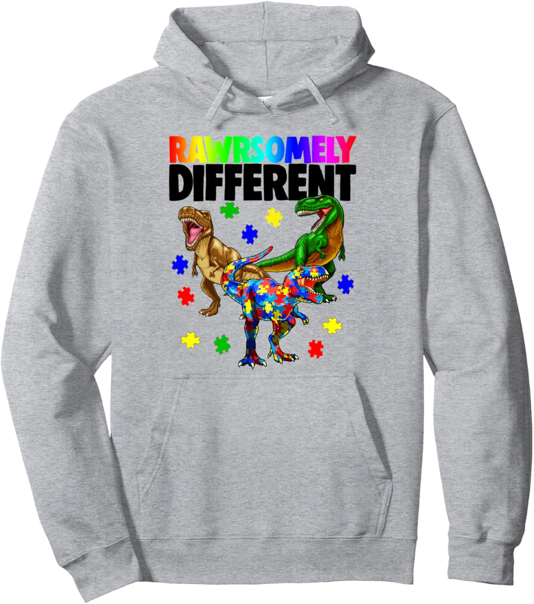 Rawrsomely Different Autism Awareness T-Shirt Women's Autism Pullover Hoodie
