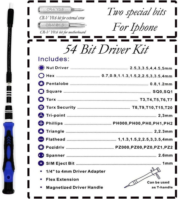 Padarsey 79 in 1 Precision Screwdriver Set,Magnetic Screwdriver Bit Kit,Professional Electronics Rep