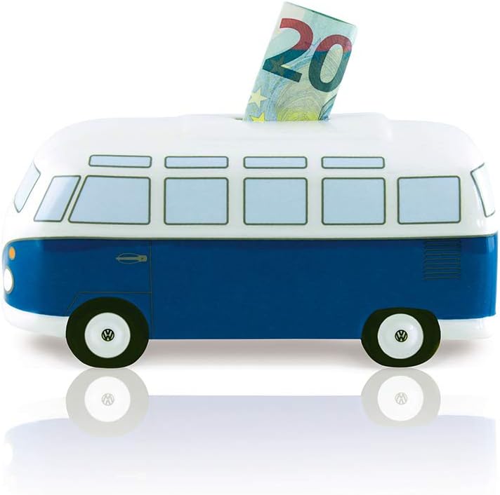 BRISA VW Collection - Volkswagen Spar-Büchse-Schwein-Dose im T1 Bulli Bus Samba Design (Classic Bus/
