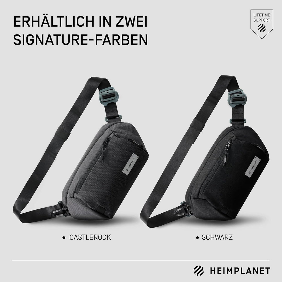 HEIMPLANET Original | Transit Line Sling Pocket XL | Wasserfeste Hüfttasche aus hochwertigem DYECOSH