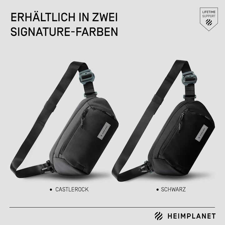 HEIMPLANET Original | Transit Line Sling Pocket XL | Wasserfeste Hüfttasche aus hochwertigem DYECOSH