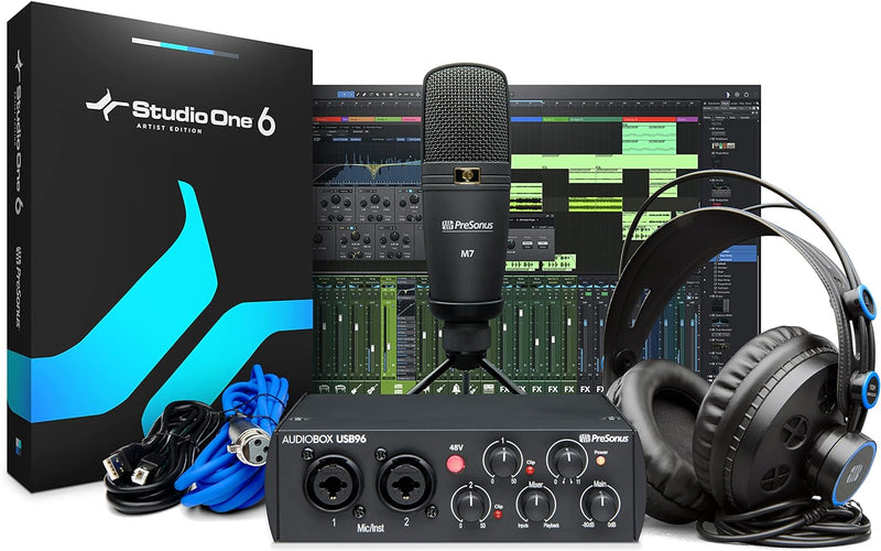 PreSonus AudioBox 96 Studio - 25-jährige Jubiläumsausgabe Interface, Mikrofon, Kopfhörer mit Softwar