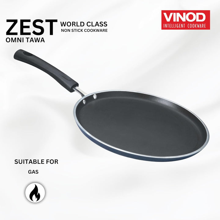Vinod sein Zest- und flach Dosa Tawa/Grillpfanne, 25,4 cm schwarz 10", 10"