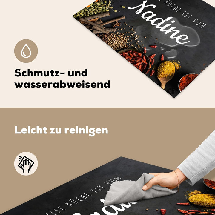 KitchenYeah© Herdabdeckplatte Personalisiert Einteilig Ceranfeld Abdeckplatte Küche Deko Ceranfeldab