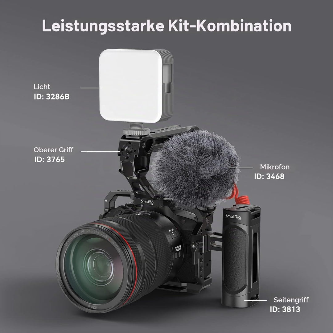 SMALLRIG R50 Käfig für Canon R50 Kamera, Aluminiumlegierung mit Schnellwechselplatte für Arca-Stände