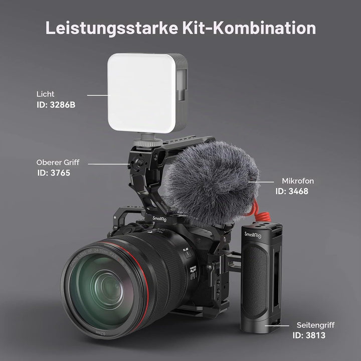 SMALLRIG R50 Käfig für Canon R50 Kamera, Aluminiumlegierung mit Schnellwechselplatte für Arca-Stände