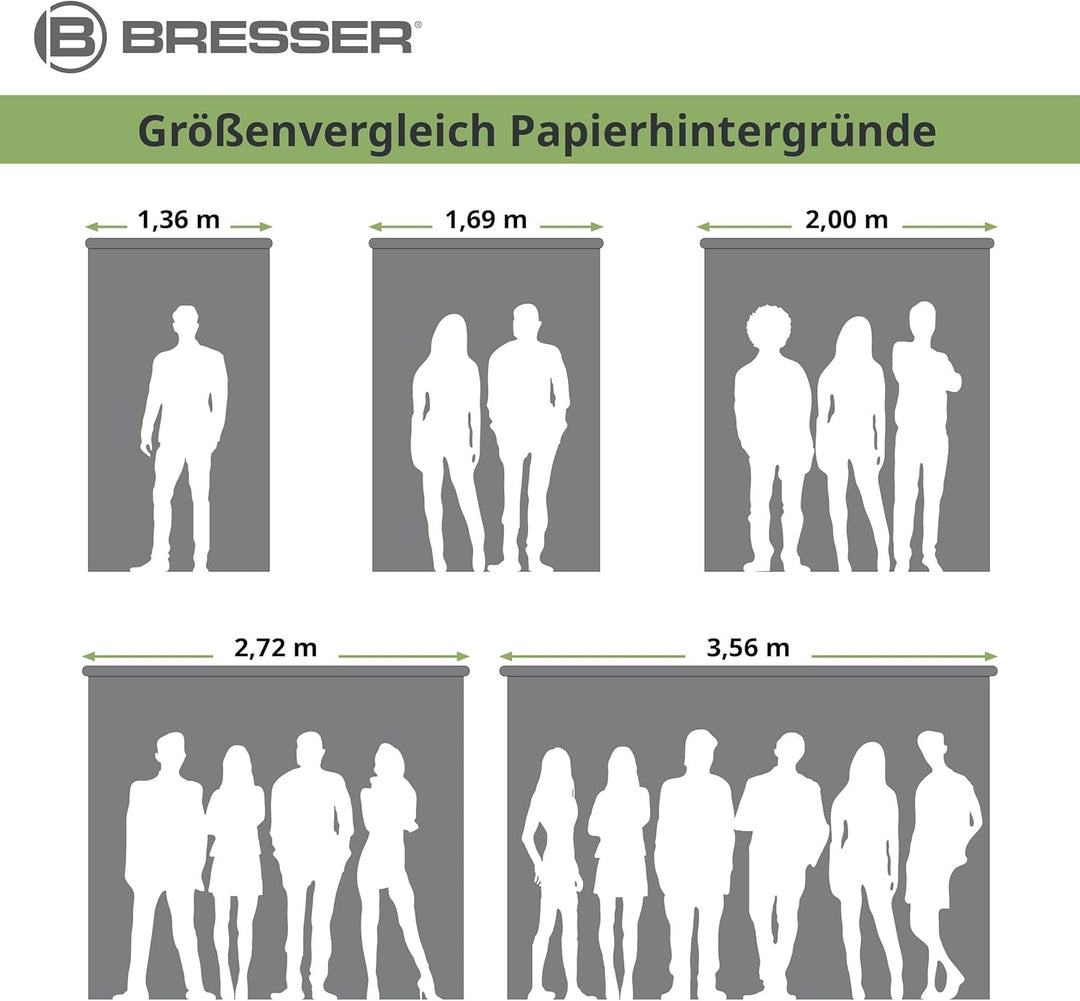 Bresser F000905 SBP02 Papierhintergrundrolle 2,72 x 11 m schwarz