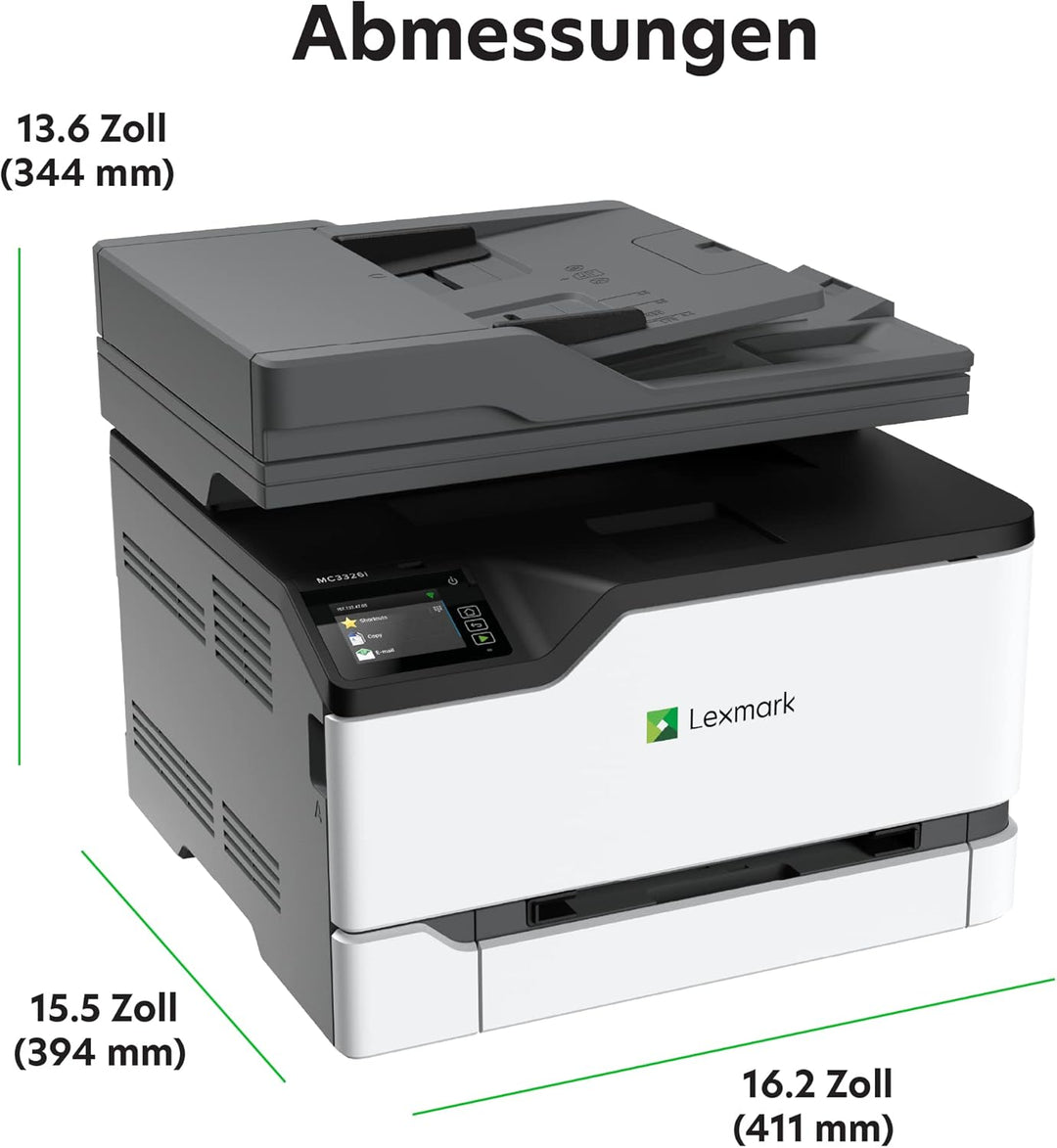 Lexmark MC3326i 3-in-1 Farblaser-Multifunktionsgerät (Drucker, Kopierer, Scanner, WLAN, Netwerkansch