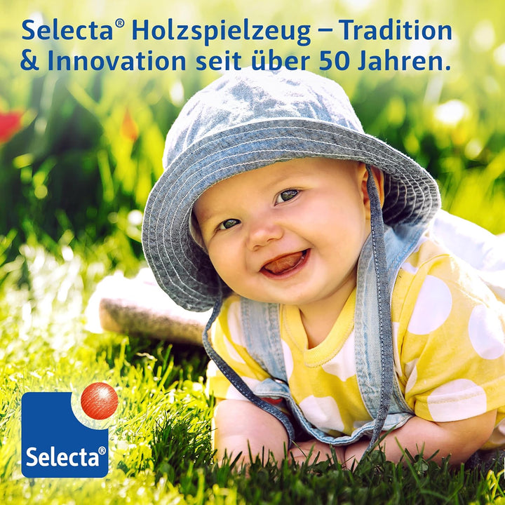 Selecta 62036 Minitivity, Motorikspielzeug, 1 Jahr to 3 Jahre, aus Holz, 14 cm Single, Single