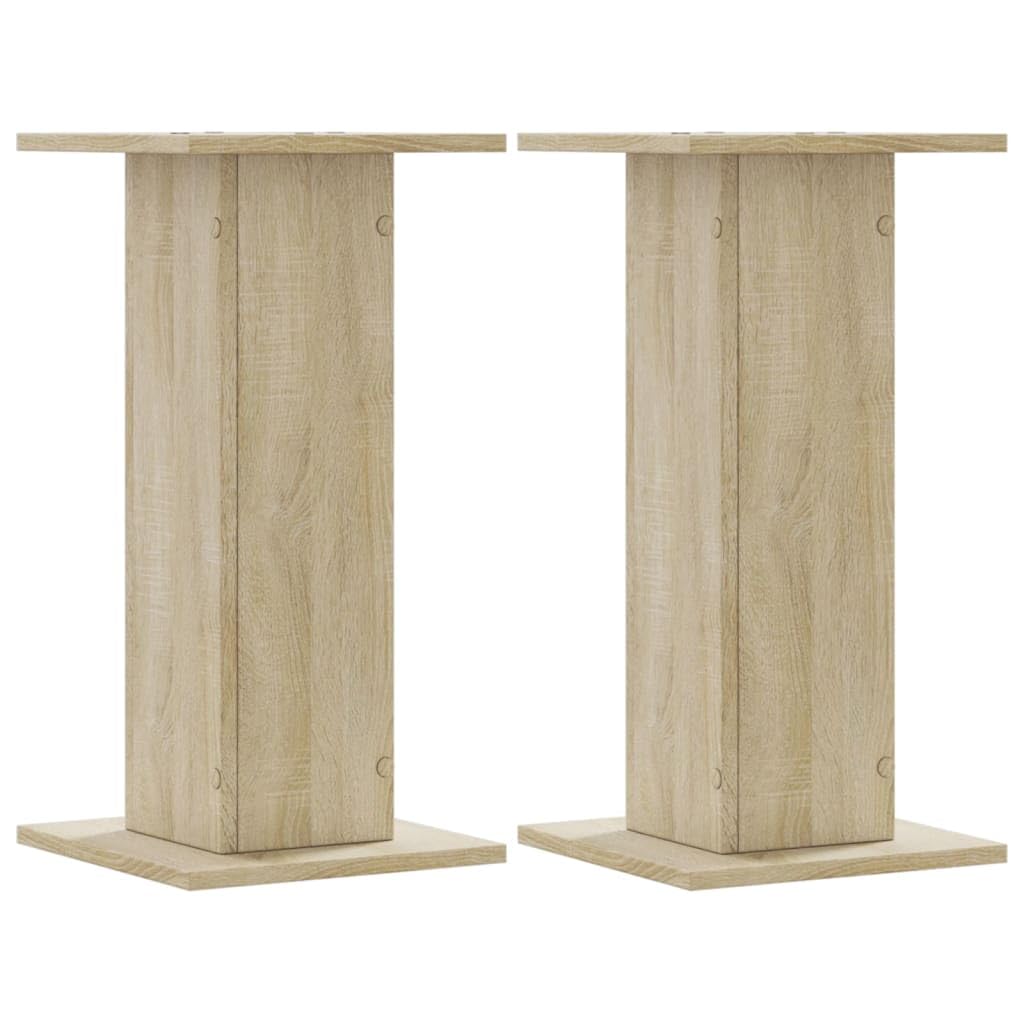 vidaXL Pflanzenständer 2 Stk. Sonoma-Eiche 30x30x60 cm Holzwerkstoff Sonoma Eiche 30 x 30 x 60 cm, S