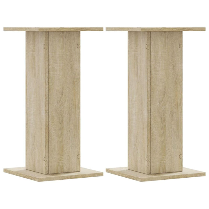 vidaXL Pflanzenständer 2 Stk. Sonoma-Eiche 30x30x60 cm Holzwerkstoff Sonoma Eiche 30 x 30 x 60 cm, S