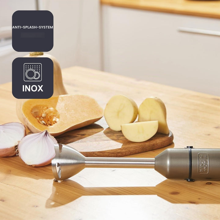 BLACK+DECKER - Stabmixer Multifunktionsgerät 3-in-1 1200W | 20 Geschwindigkeiten + Turbo | Spritzsch
