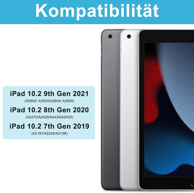 TQQ Tastatur Hülle für iPad 10.2 Zoll (7., 8. und 9. Generation) mit Präzisions-Trackpad, Notebook-ä