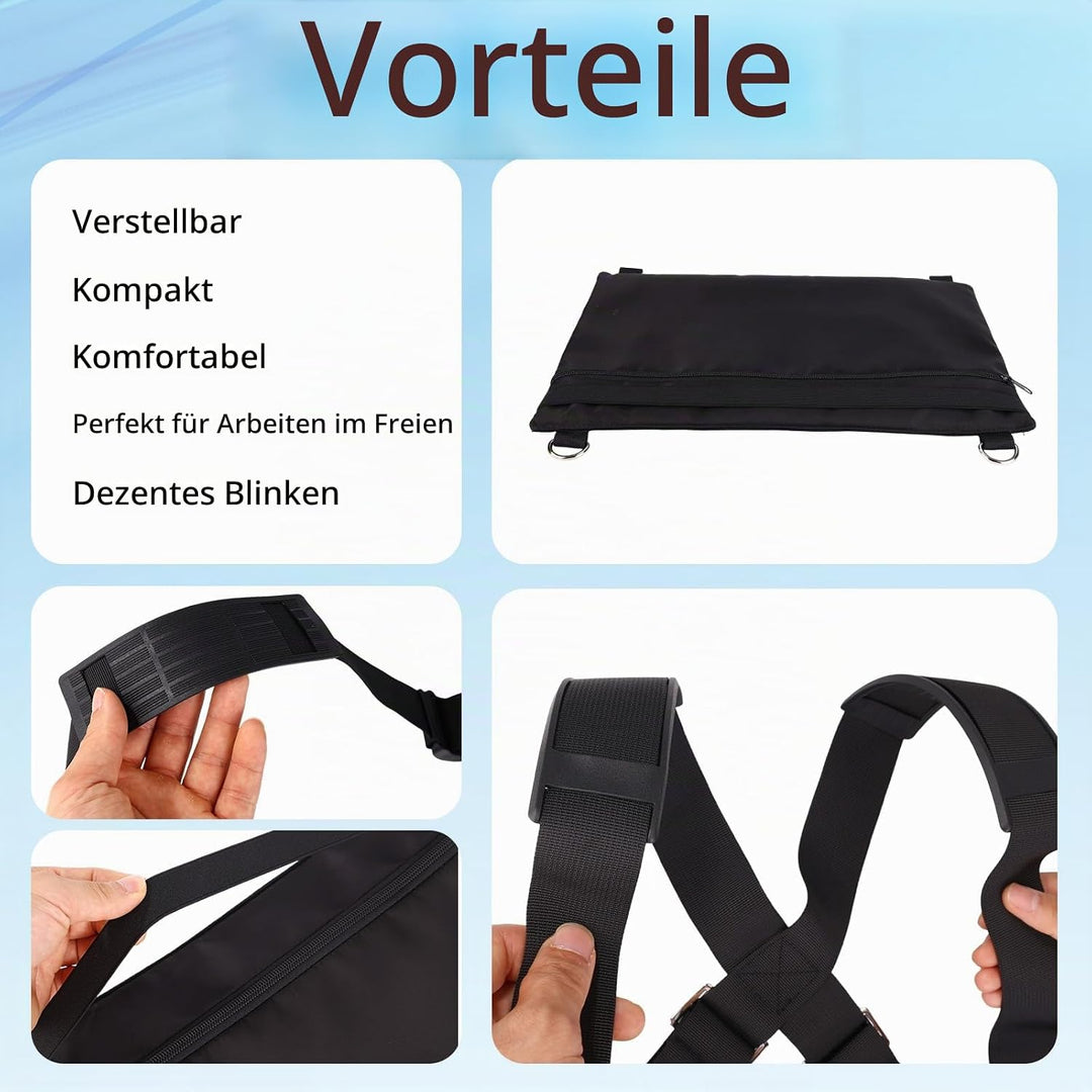 Tragbarer Laptop Tragegurt, Verstellbarer Laptopständer mit Ergonomischen Gurten für 40,6 cm Laptops