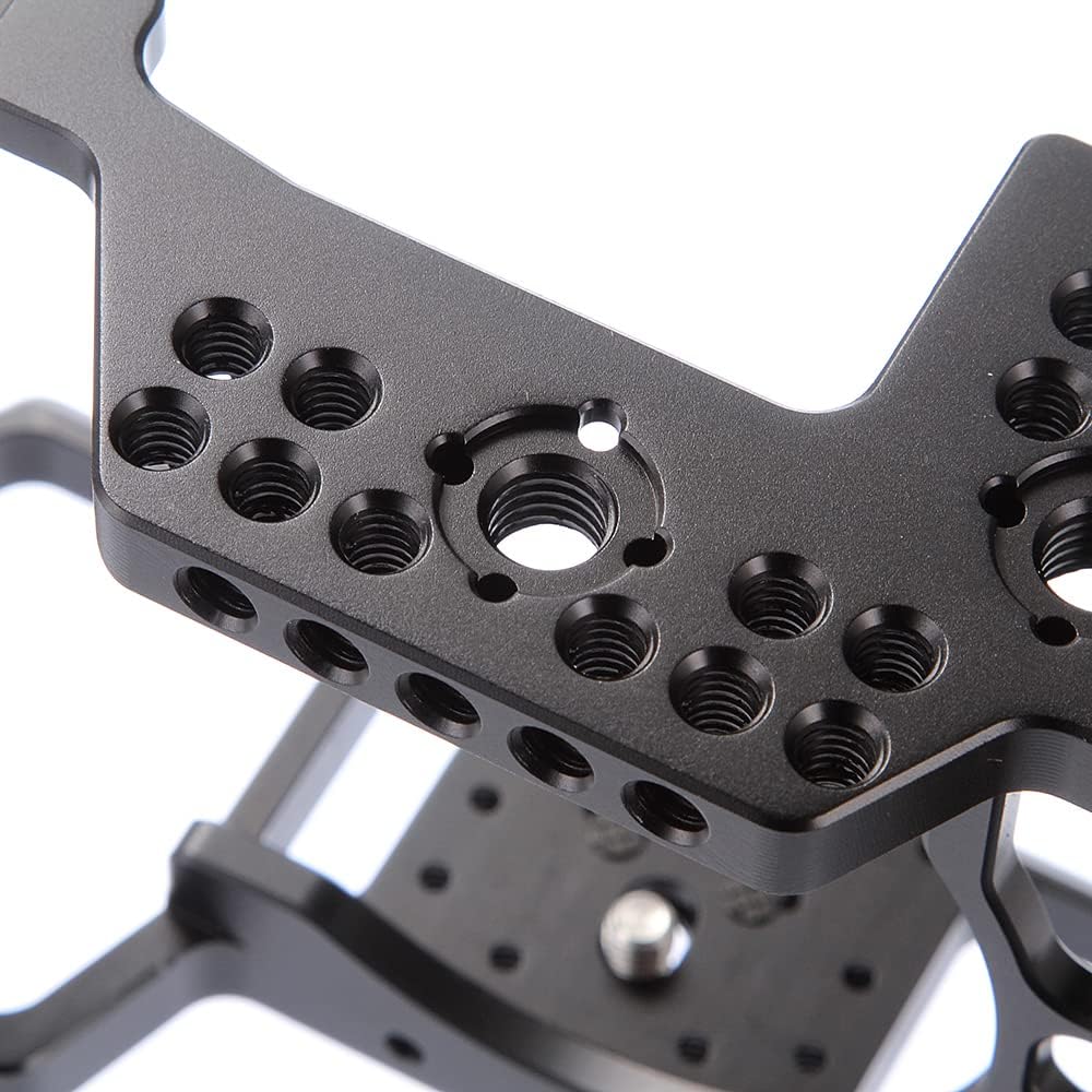 Hersmay Aluminum Camera Cage with Top Handle for Sony A7III/ A7RIII/ A9/ A7II Mirrorless Camera für