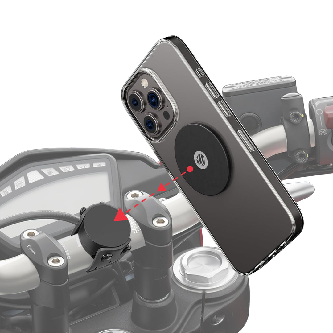 Shapeheart französische Innovation, magnetische Motorrad-Telefonhalterung mit extradünner, Metallpla