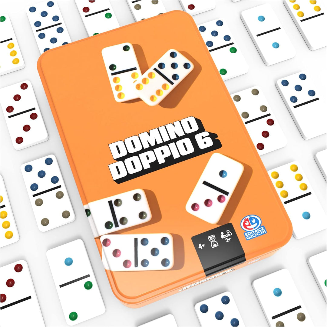 Editrice Giochi Klassische Brettspiele, Domino Doppio Sei, Domino Game ab 4 Jahren, Domino