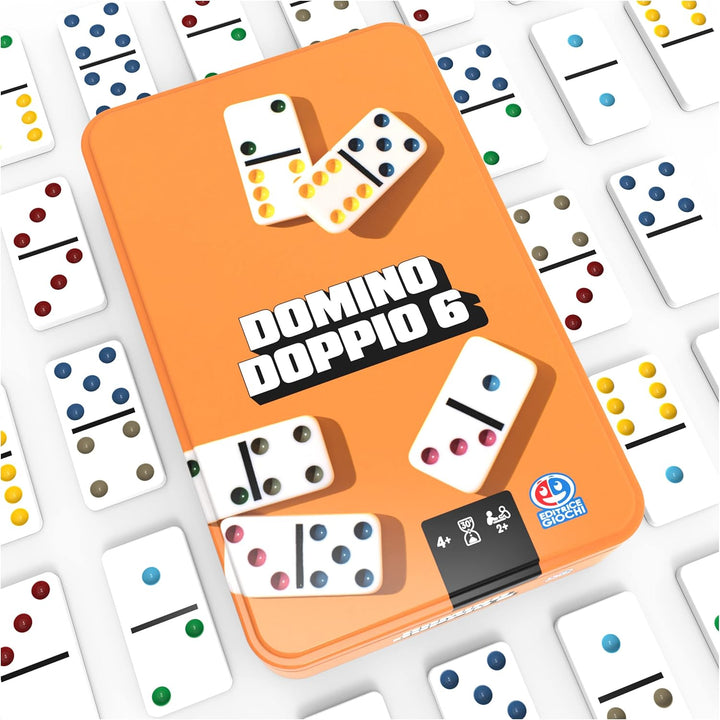 Editrice Giochi Klassische Brettspiele, Domino Doppio Sei, Domino Game ab 4 Jahren, Domino