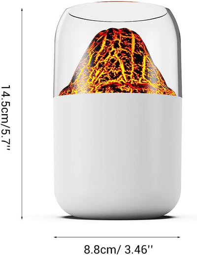 Vulkan Luftbefeuchter, 300 ml Mini Nebel Humidifier mit Umgebungslicht, Tragbarer Diffusor für Zuhau