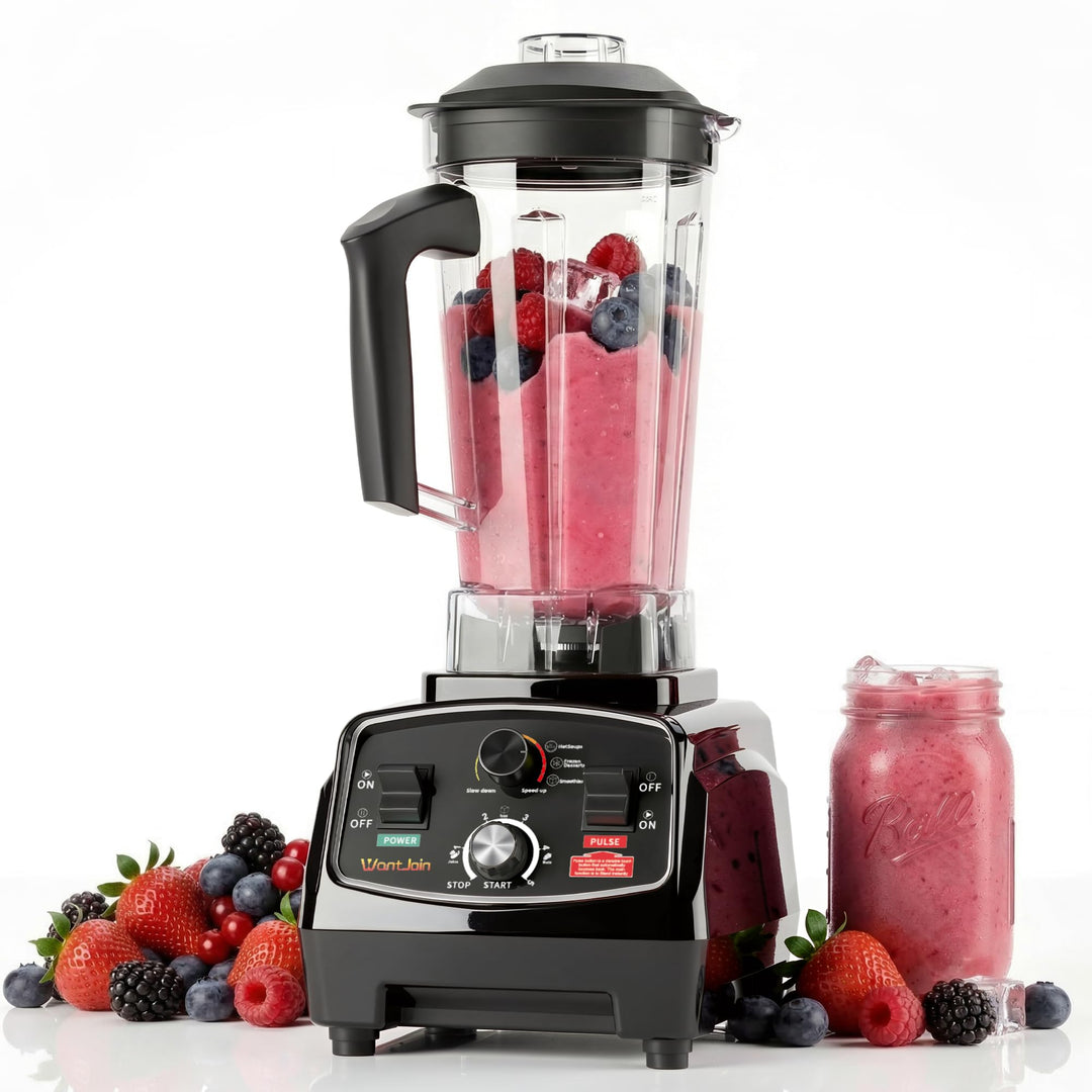 WantJoin Hochleistungsmixer 1800W | 2000ml Smoothie Maker für Gastronomie &amp; Haushalt, ETL-geprüfter