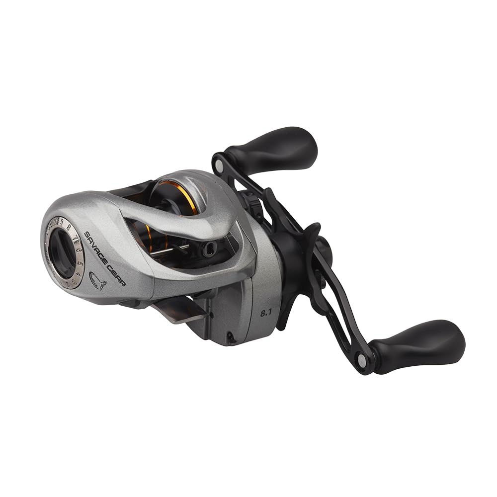 Savage Gear SG6 250 BC Baitcastrolle Linkshand - 250 Linkshand Angelrolle Übersetzung 8.1.1, Überset