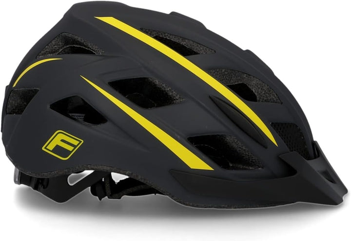 Fischer Unisex – Erwachsene Fahrradhelm, Montis schwarz, L/XL, 58-61 cm Bundle mit Fahrradhelm, L/XL