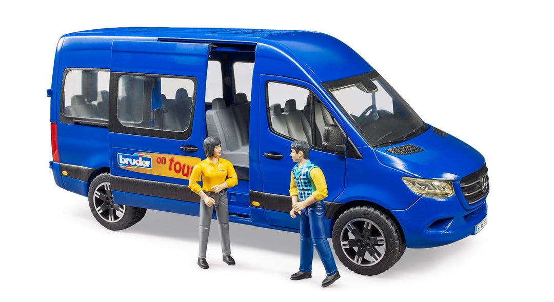 bruder 02670 - MB Sprinter Transfer mit Fahrer & Fahrgast - 1:16 Fahrzeug Bus Transporter Spielzeugf