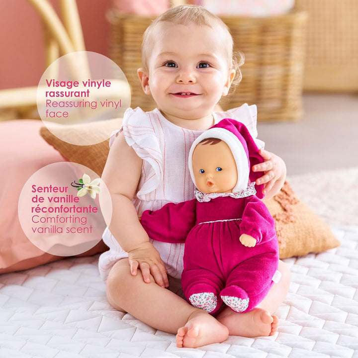Corolle 9000020160 Mon Doudou Babipouce Röschen,extra weiche Weichkörperpuppe mit Vanilleduft, Namen