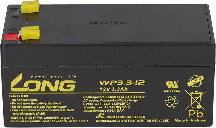 Blei AGM Akku Batterie 12V 3,3Ah VDs für APC Back-UPS ES BE325-GR RBC47 RBC 47