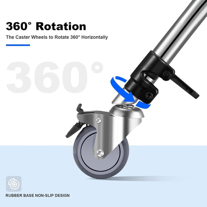 Soonpho 3 Stück C Stand Rollen Stativrollen für Stativ Wheels Stativ Wheels C Ständer Professional L