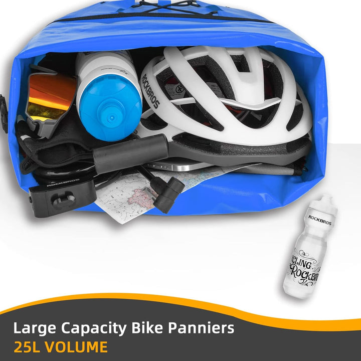 ROCKBROS Gepäckträgertasche Fahrradtasche für Gepäckträger 25L-32L 100% Wasserdicht Hinterradtaschen