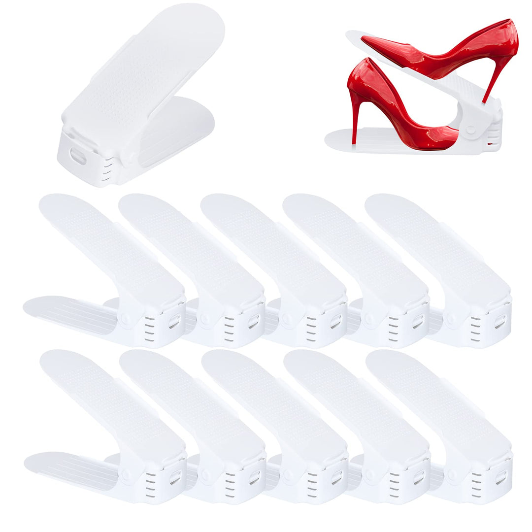 Einstellbare Schuhstapler, 30 Stück Schuhorganizer PP-Material, Verstellbares Platzsparendes,rutschf