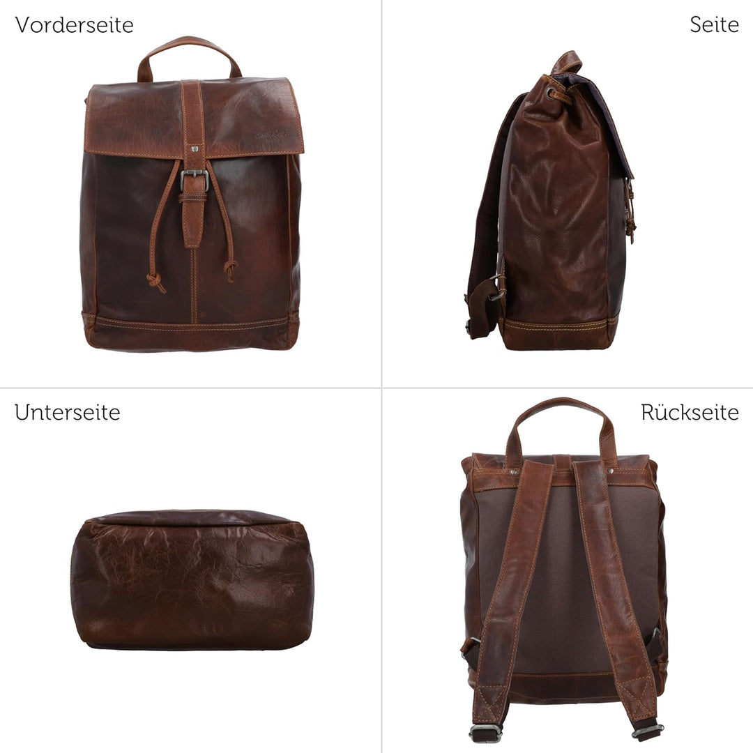 Gusti Kurierrucksack Leder - Jaime Rucksack Lederrucksack Vintage Cityrucksack Outdoorrucksack Lapto