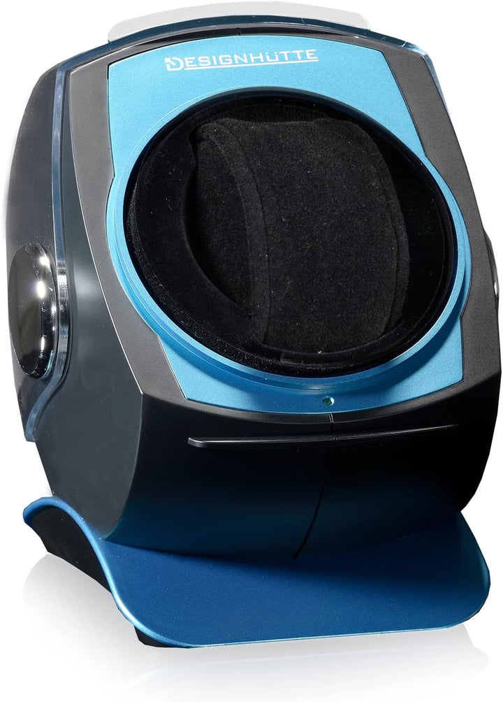 DESIGNHÜTTE® Uhrenbeweger Space Schwarz/Blau für 1 Automatikuhr