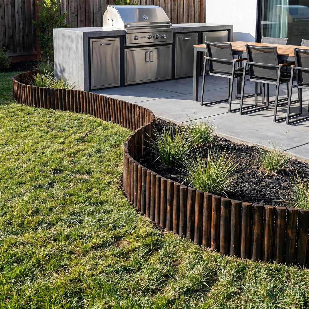JonesHouseDeco Mit Naturfichtenholz Versehener Holzzaun, Geeignet Für Garten-Holzkanten Im Freien Ro