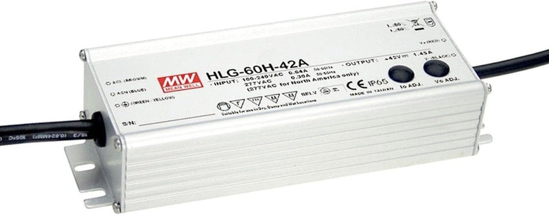 Mean Well HLG-60H-24A AC-DC Single Output LED-Treiber, Mix-Modus mit PFC, HLG-60H-24A