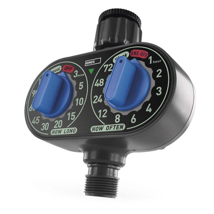 EMOS - mechanische Bewässerungsuhr mit 1 Ausgang - batteriebetriebene Bewässerungssteuerung bis 8bar