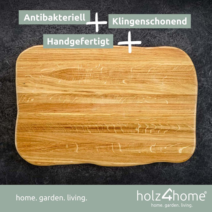 La Madera Schneidebrett Premium aus Eiche hell | Schneidebrett | Küchenbrett von holz4home®