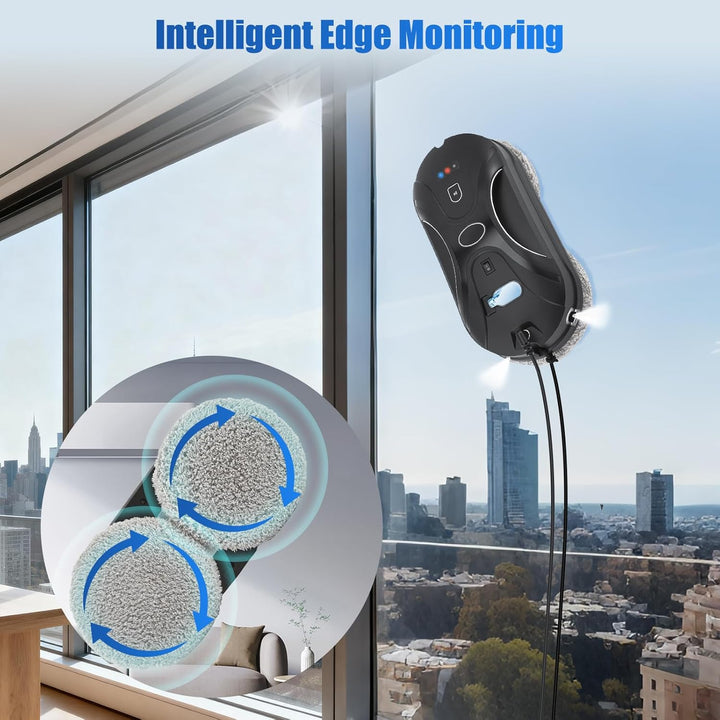 Fensterputzroboter,5600pa Fensterroboter,Elektrischer Fensterputzer Mit Sprühwasser,3 Reinigungsmodi
