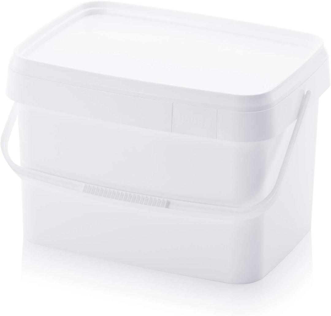 8X Eimer 20l rechteckig * 20 Liter * lebensmittelecht stapelbar Kunststoffeimer 20Liter weiss Farbe