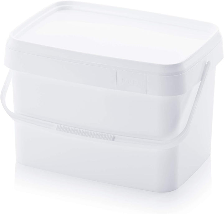 8X Eimer 20l rechteckig * 20 Liter * lebensmittelecht stapelbar Kunststoffeimer 20Liter weiss Farbe