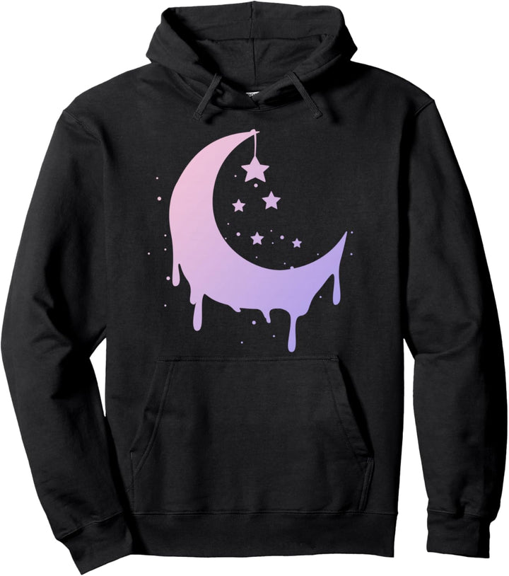 Pastel Moon Goth Vaporwave Pullover Hoodie