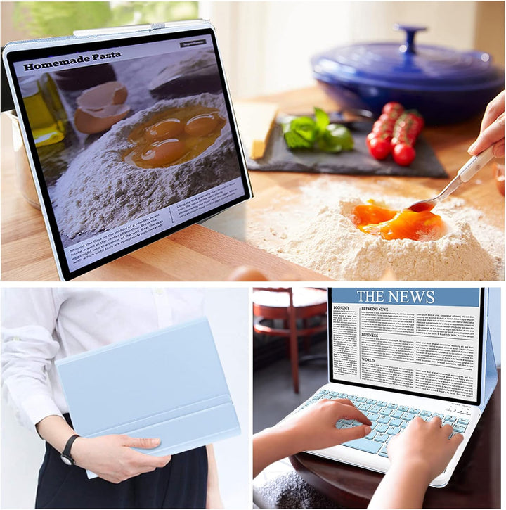 Hofsos Hülle mit Tastatur für Samsung Galaxy Tab A7 10.4 2020(T500/T505/T507),Leicht Schutzhülle mit